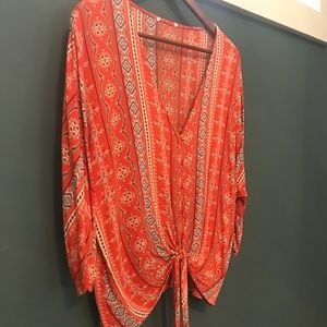 Boho Style Tied Blouse